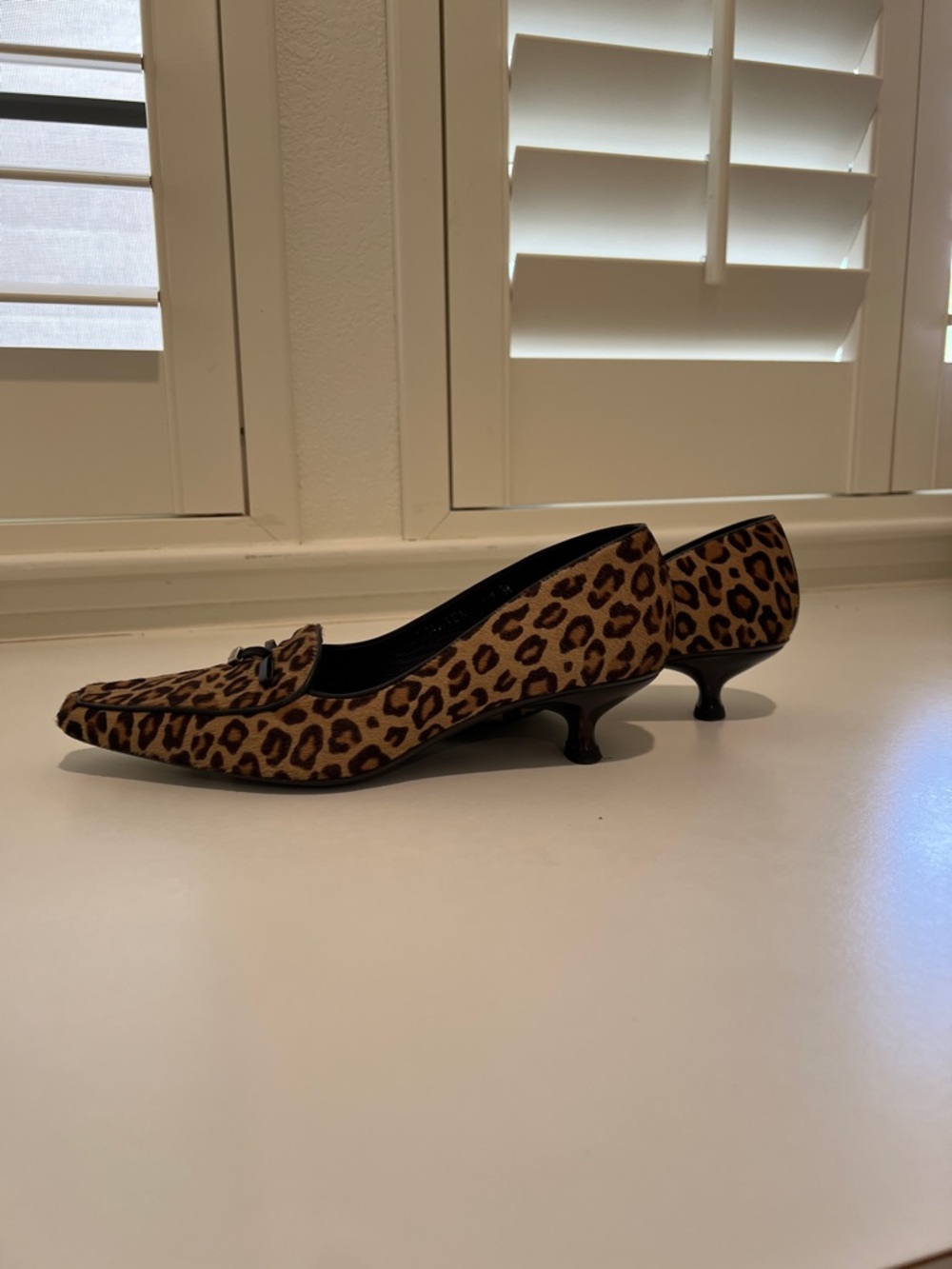 Donald J. Pliner Leopard Print Loafers - Tan & Black - Picture 2 of 7